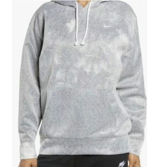 Nike Icon Clash Womens Hoodie Training Hoodie Tie Dye Size Small Gray DQ1140 - Picture 3 of 9
